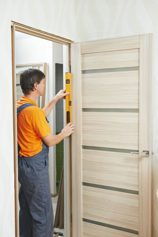 Wooden Door Installation in Spring